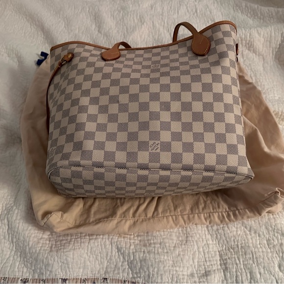 LV Neverfull PM in Damier Azure Pattern - Picture 7 of 12